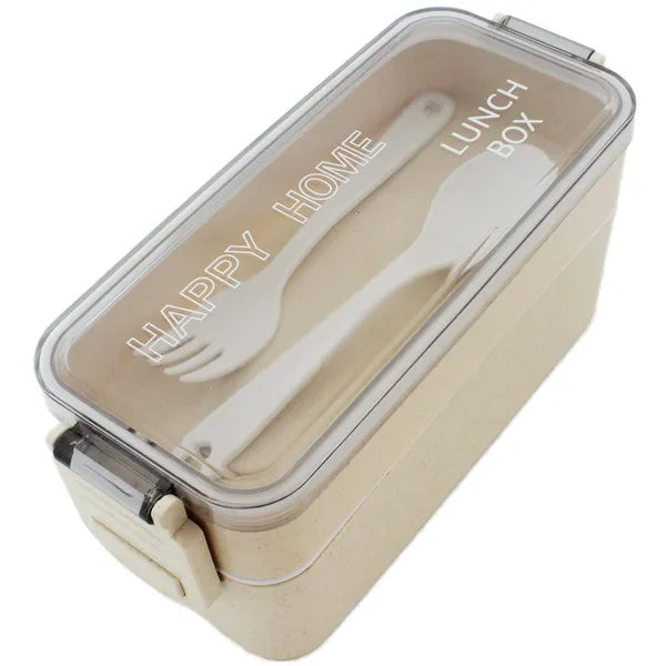 Kétrekeszes mikrózható ételhordó doboz 750 ml, beige műanyag