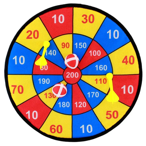 Biztonságos tépőzáras darts tábla 35,5 cm, 2 nyíl, 2 labda