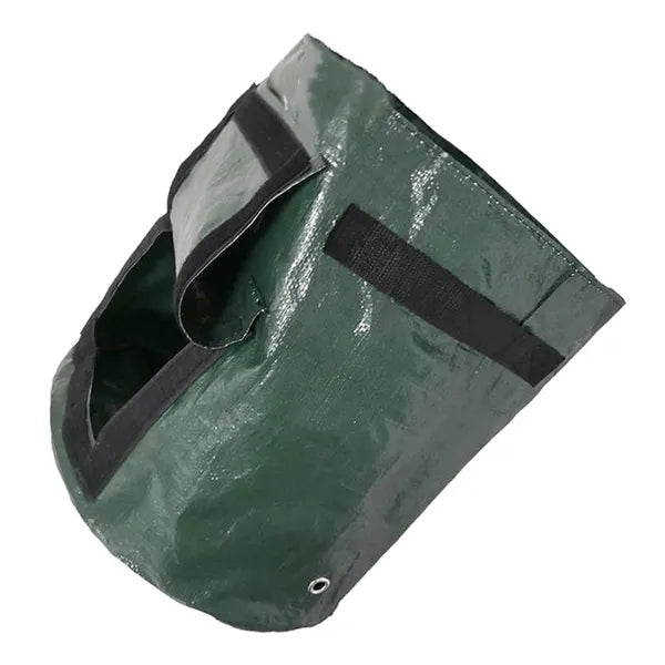 Zöld polietilén ültetőzsák 33x47 cm vízelvezető nyílásokkal