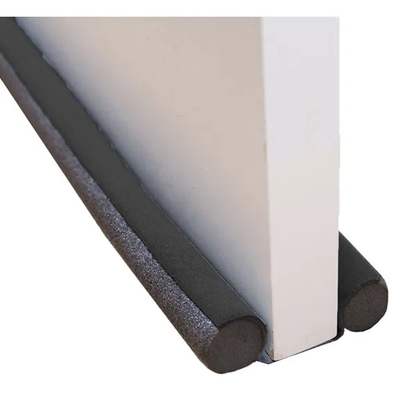 Ajtó alatti huzatgátló tömítés, fekete, 92 cm, max 4,7 cm ajtóhoz