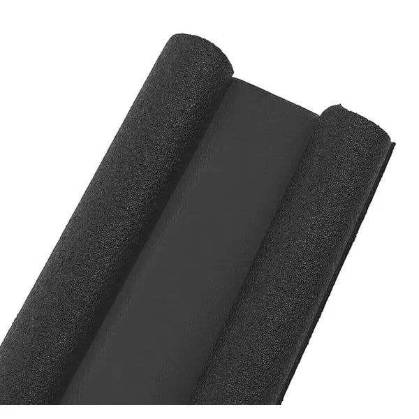 Ajtó alatti huzatgátló tömítés, fekete, 92 cm, max 4,7 cm ajtóhoz