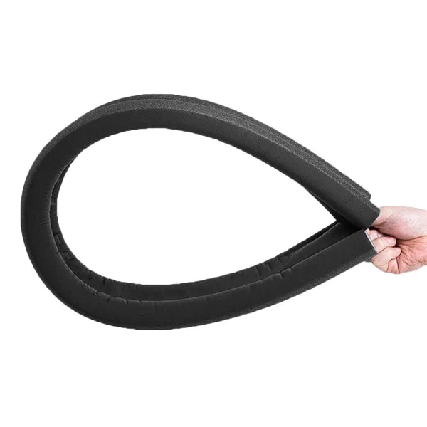 Ajtó alatti huzatgátló tömítés, fekete, 92 cm, max 4,7 cm ajtóhoz