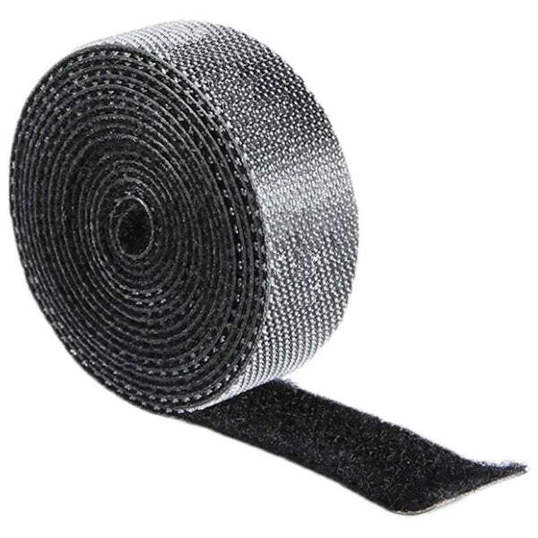 Fekete tépőzáras kábelrendező szalag, 2×3 m, 2 cm