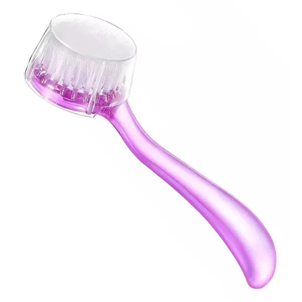Antisztatikus körömkefe manikűr és pedikűr, lila, nylon sörte, 12,5 cm