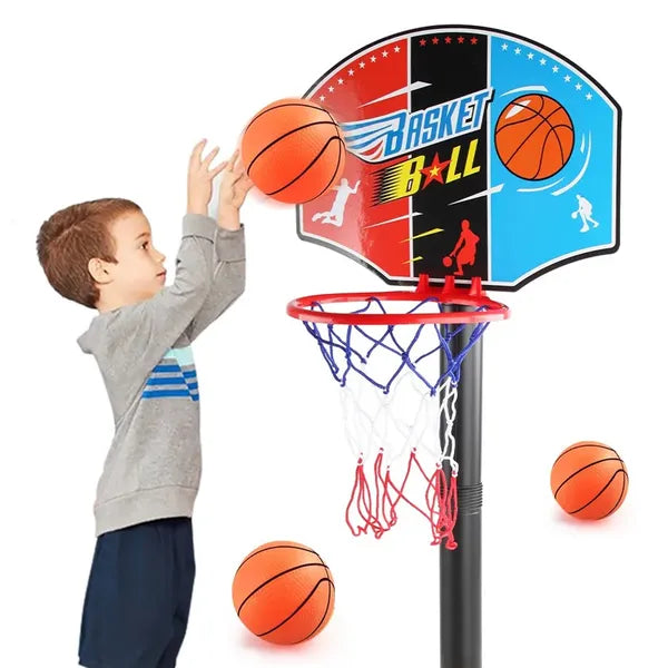 Állítható mini kosárlabda szett gyerekeknek, 52-115 cm, labdával & pumpával