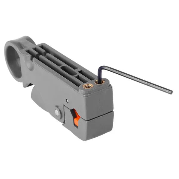 Koaxiális kábelcsupaszoló, 4–12 mm, RG-58/59/6, kompakt, szürke