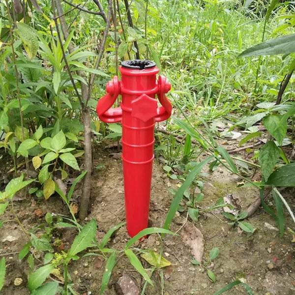 Fehér műanyag csavaros napernyőtalp, 35 mm, 43 cm