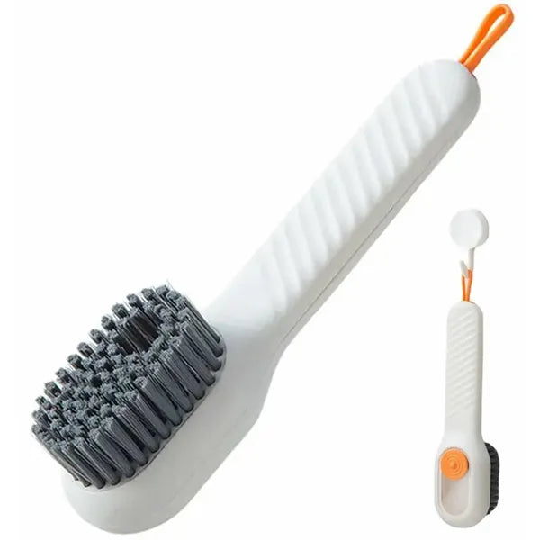 Cipőtisztító kefe folyadéktartállyal, zamsz/nubuk, 17 cm