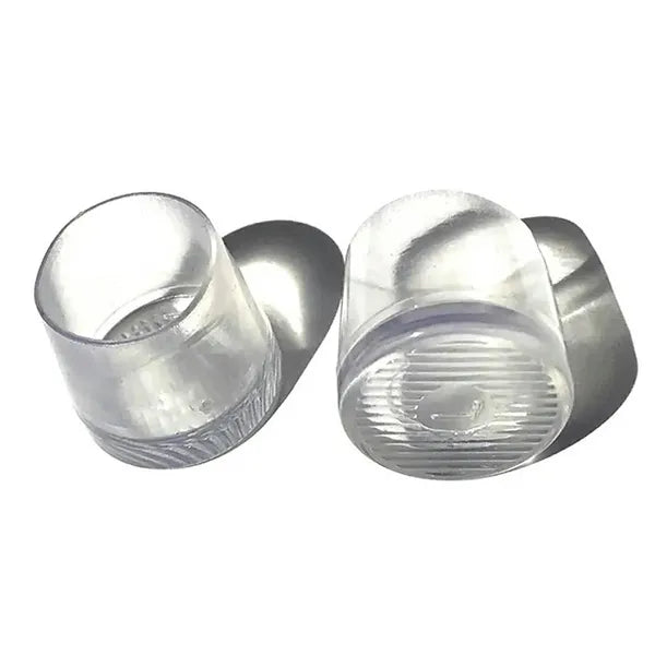 Sarokvédő szilikon kupakok magas sarkú cipőhöz, S méret, átlátszó (1 pár)