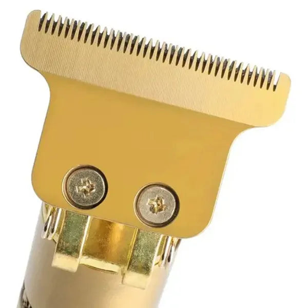 Akkus arany haj- és szakállvágó trimmer, 4 fésűs toldattal (0–4 mm)