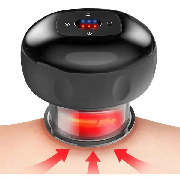 AG913 elektromos köpölyöző masszírozó melegítéssel, USB-C, LCD, fekete