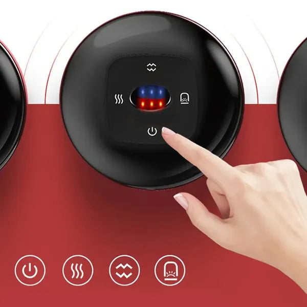 Elektromos vákuumos köpölyöző masszírozó melegítéssel, LCD kijelző, USB-C