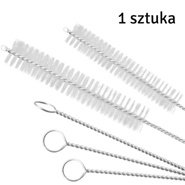 Rozsdmentes acél kávéfőző- és szívószáltisztító kefe