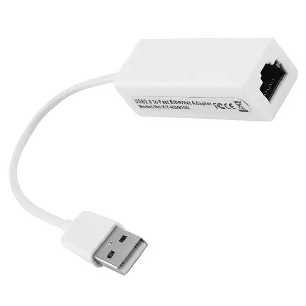 USB–RJ45 10/100 Mbps hálózati adapter, RD9700 chipset, fehér