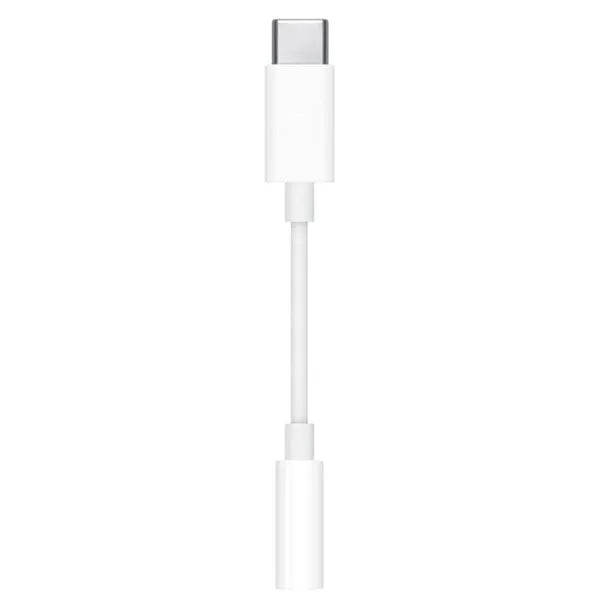 USB-C – 3,5 mm mini-jack 4-PIN sztereó audió adapter, fehér, 11 cm