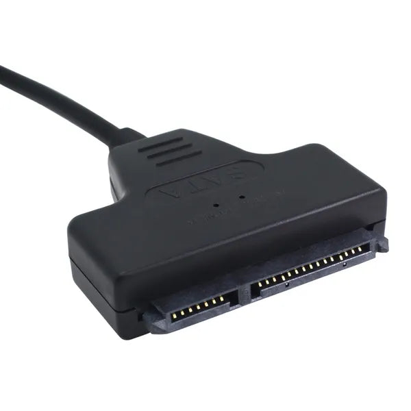 USB 2.0–SATA adapter 2,5" HDD/SSD-hez, 43 cm fekete kábel