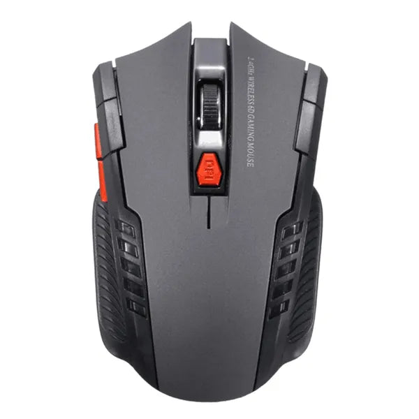 Vezeték nélküli gamer egér, 1600 DPI, 2.4 GHz, USB vevő, fekete-ezüst