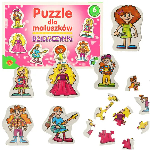 Alexander fejlesztő puzzle lányoknak, 27 db, 2+ év, 3 mm