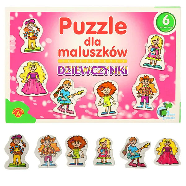 Alexander fejlesztő puzzle lányoknak, 27 db, 2+ év, 3 mm
