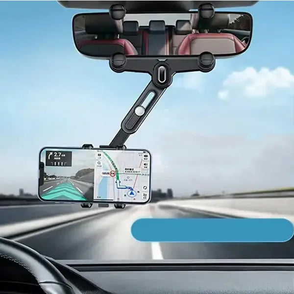 Univerzális autós telefon- és tablet-tartó visszapillantó tükörre, 360°