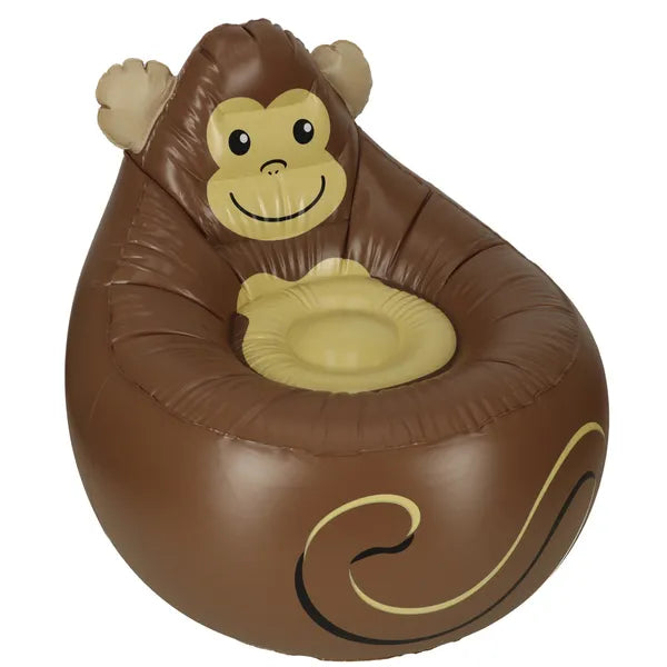 Bestway 75116 felfújható gyermek fotel majom mintával 72x72x64 cm, 70 kg