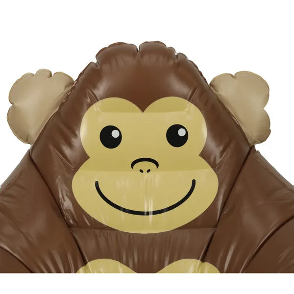 Bestway 75116 felfújható gyermek fotel majom mintával 72x72x64 cm, 70 kg