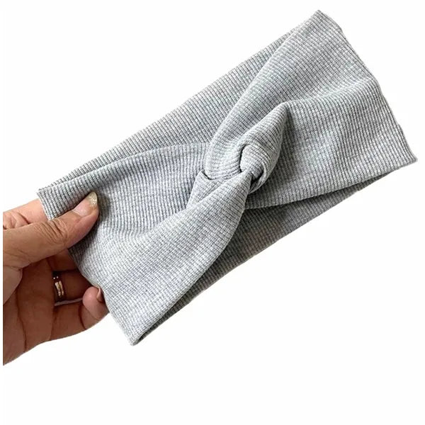 Szürke masnis téli hajpánt 9×20 cm, univerzális méret