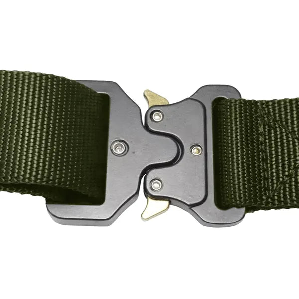 Khaki taktikai túlélő öv 131 cm, gyorskioldó csattal