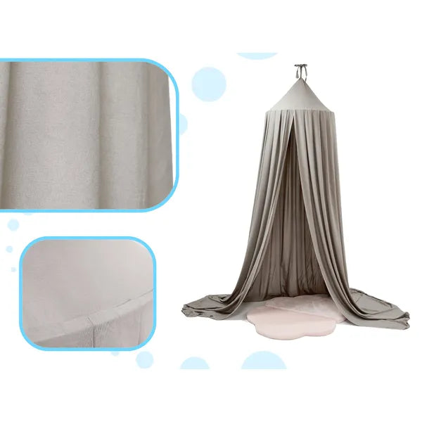 Szürke függesztett baldachin tipi sátor 70 cm gyűrű 290 cm