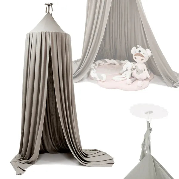 Szürke függesztett baldachin tipi sátor 70 cm gyűrű 290 cm