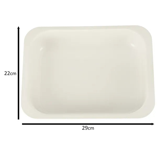 Tapadásmentes acél tepsi 29×22×6 cm, barna–ecru szín
