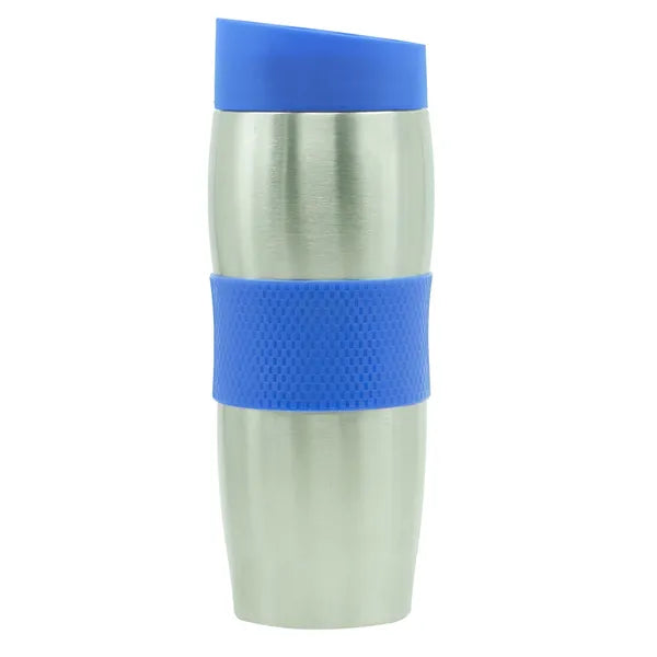 Duplafalú rozsdamentes acél termoszbögre, 380 ml, piros, szivárgásmentes
