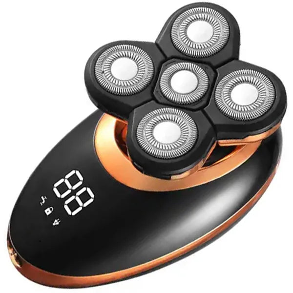 5 az 1-ben elektromos fejborotva haj- és szakállvágóval, LCD, 90 perc, USB