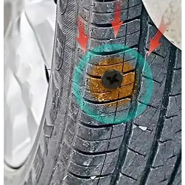 10 db önvulkanizáló gumijavító csavar, méret S 5,3×11,7 mm, kerékpár/autó