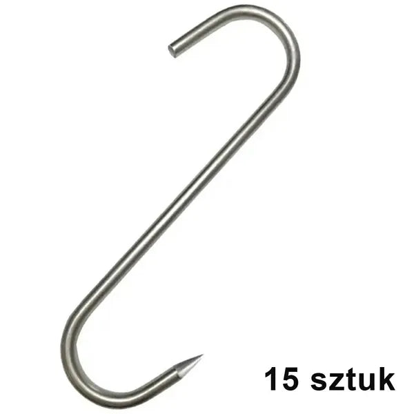 Rozsdamentes húshorog készlet 15 db füstöléshez