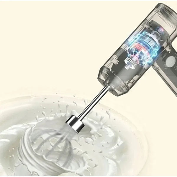 Vezeték nélküli akkumulátoros kézi mixer, 15 W, 3 fokozat, acél szárak