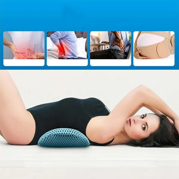 Ergonomikus memóriahabos deréktámasz párna székhez, 48×23×11 cm, kék