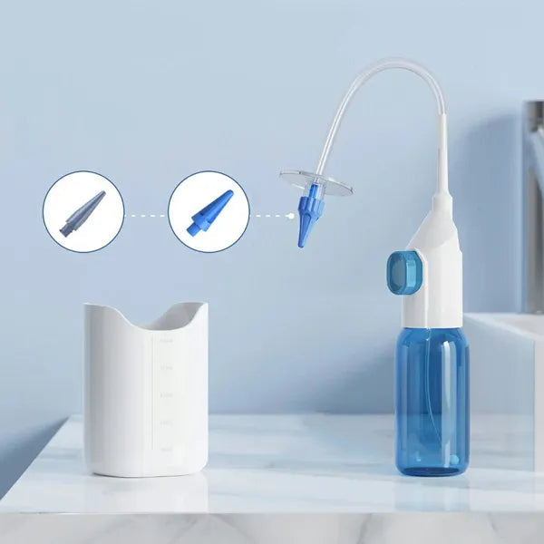 DA340 fülmosó irrigátor 10 eldobható fejjel, 250 ml tartály