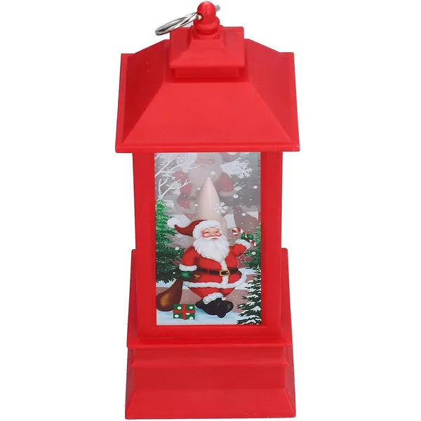 Piros LED karácsonyi lampion, 19,5 cm, akasztóval – AAA