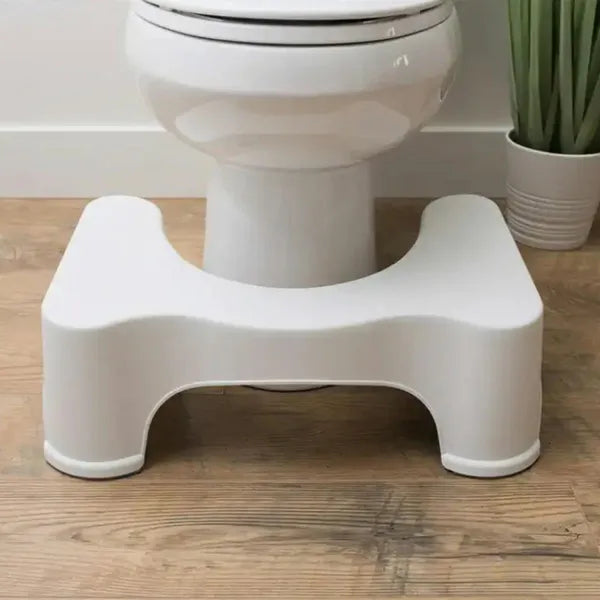 WC lábtartó zsámoly, csúszásgátló, fehér, 42×27×17 cm, műanyag