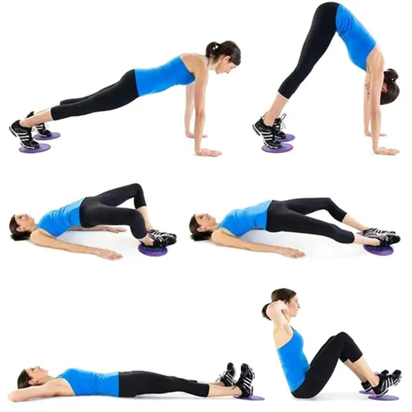 Csúszó alátétek edzéshez, fekete, 17,5 cm, 2 db