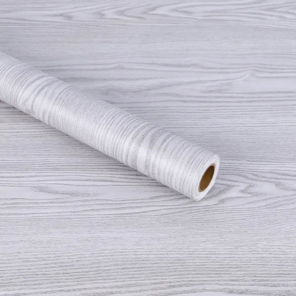 Öntapadós dekorfólia, ezüstszürke tölgy mintás, 1,22×50 m tekercs