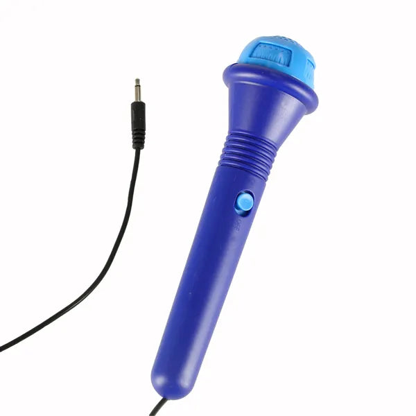 Gyerek elektromos gitár erősítővel és mikrofonnal, kék