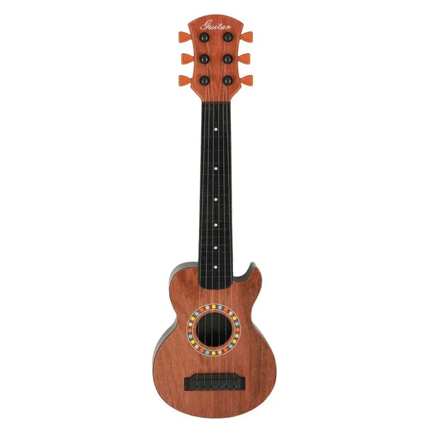 Gyermek klasszikus játék gitár, 6 húros, 46,5 cm, barna/fekete