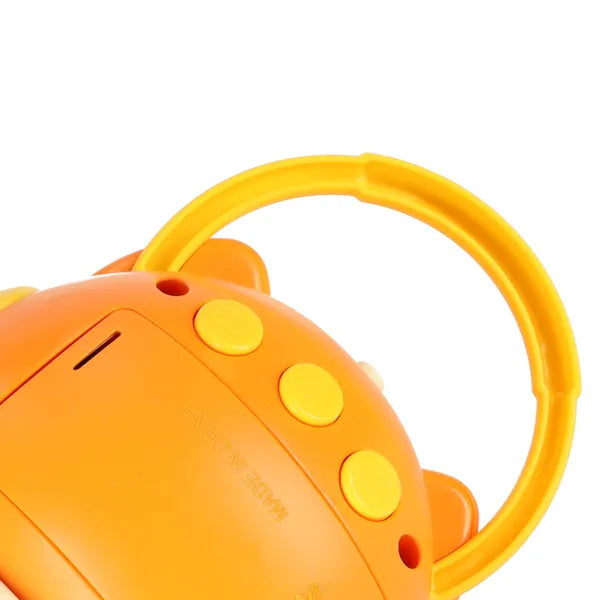 LED-es, zenélő harmonika játék gyerekeknek, 30 cm, narancssárga bagoly