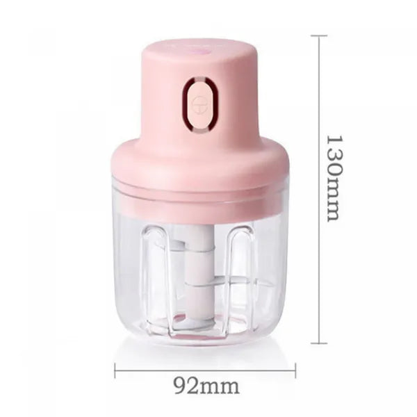Vezetéknélküli elektromos élelmiszer-aprító, 45 W, 250 ml, rozsdamentes penge