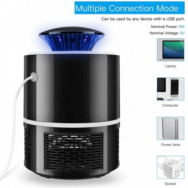 Herzberg HG-03138 360° UV LED csendes USB szúnyogirtó lámpa
