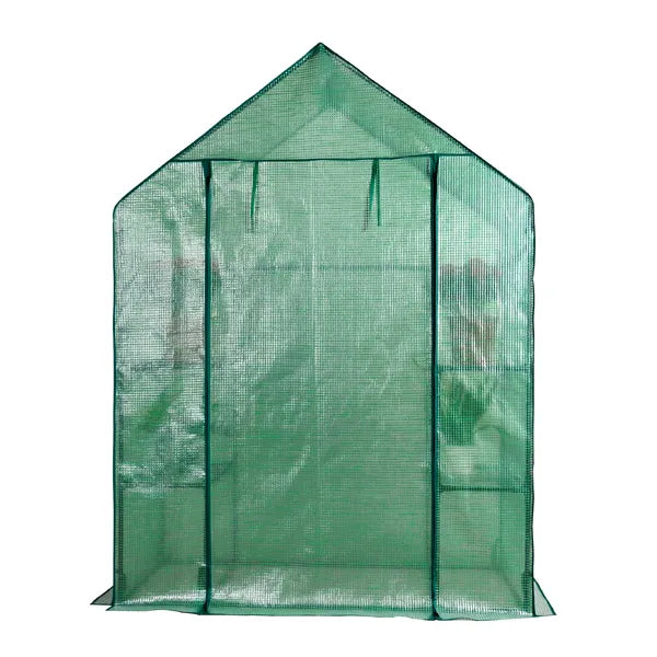 Mobil bejárható melegház, 6 polccal, PE fólia, 143×73×195 cm