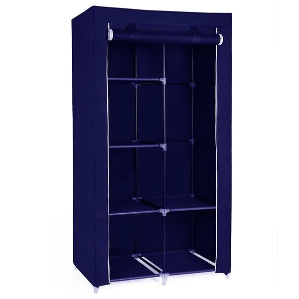 Herzberg HG-8010 szürke textil ruhásszekrény, 110×45×175 cm