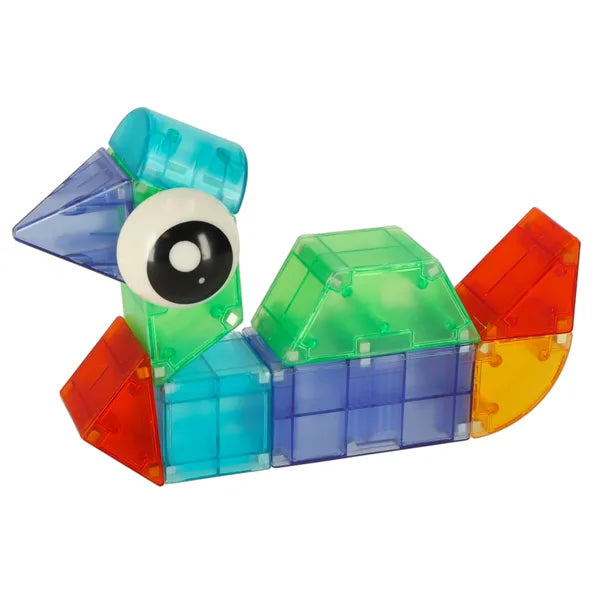 64 darabos világító mágneses építőkocka szett 3D formákkal gyerekeknek